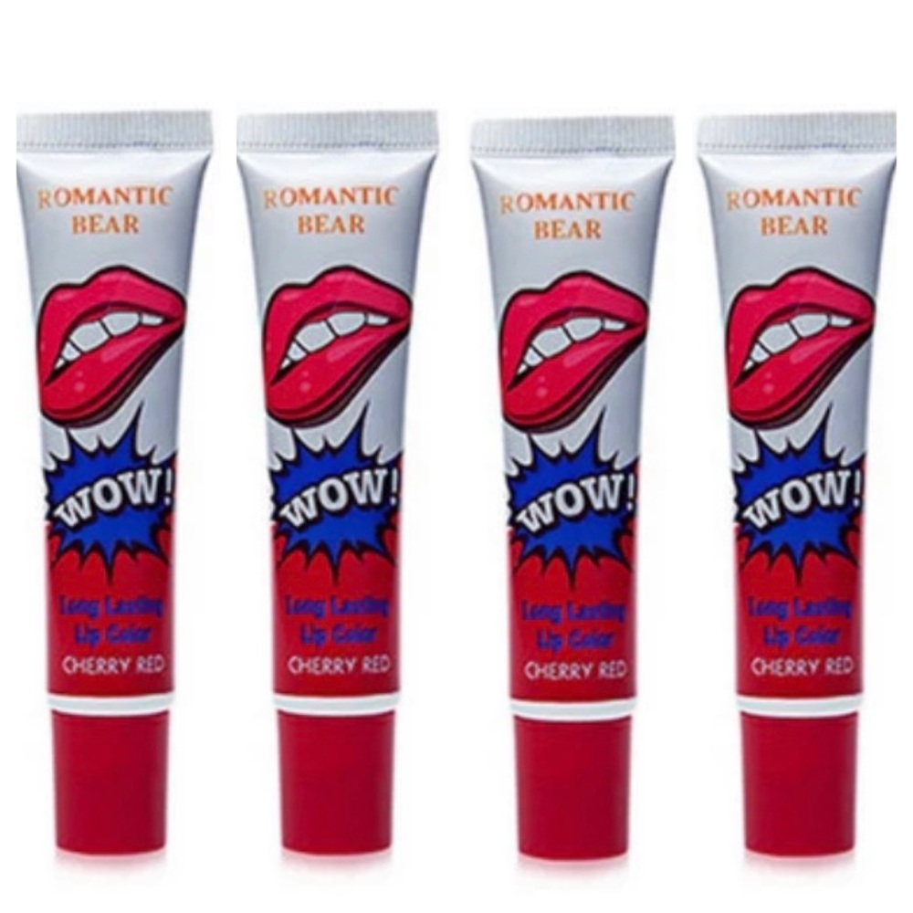 🍒💄Cherry Red Peel Off Liquid Lipstick Waterproof Tear Off Lip Gloss Lip Tint